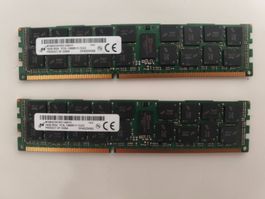 2x Micron 16GB DDR3 1600MHz RDIMM Server RAM