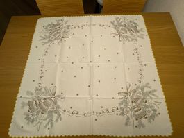 Weihnachtstischdecke, festlich, Vintage Look, 75x78 cm
