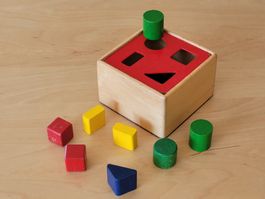 Holz Formenbox Sortierbox Steckspiel Formen sortieren