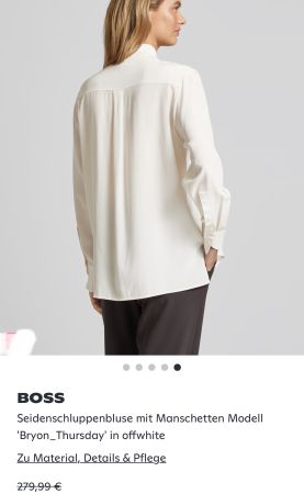 HUGO BOSS M L (40 IT) /NP290 CHF Weiss Seide