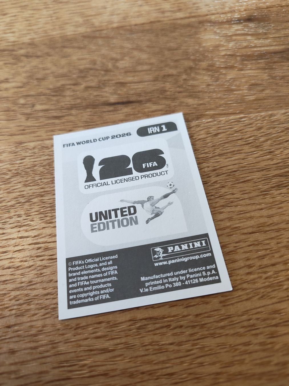 Panini Carte collezionabili: Panini 2026 Wm Irn 1 – Nuovo (secondo la descrizione) da Lieli venduto da Maholo 1
