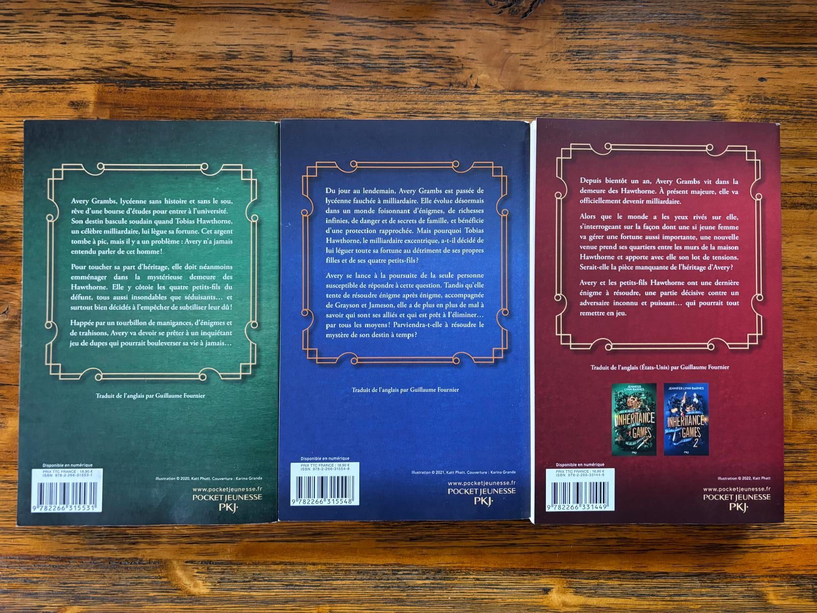Libri: INHERITANCE GAMES 3 volumes – Usato da Martigny venduto da Sessalie 1