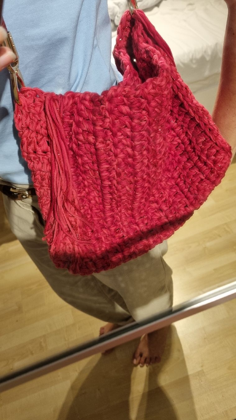 Borse da donna: Sommerliche Fransentasche "Campari", selbstgemacht – Nuovo (secondo la descrizione) da Oftringen venduto da MalousAllerlei 4