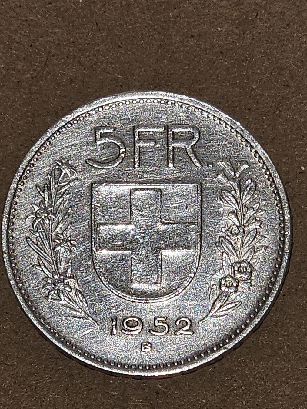 Toutes les monnaies: Schweizer 5 Franken Silber 1952 – D'occasion à Augst BL par full_p8ck 2