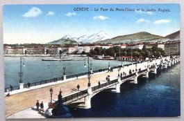 Genève - Le Pont du Mt-Blanc et le Jardin Anglais