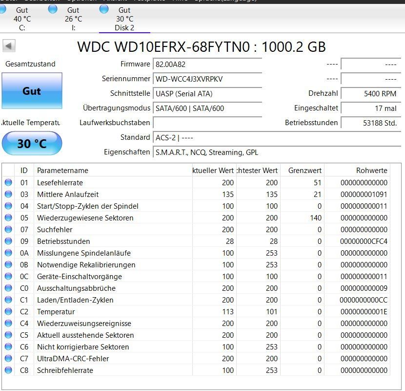 Western Digital Disques durs: WD Red 3x 1TB – D'occasion à Aathal-Seegräben par astolp 1
