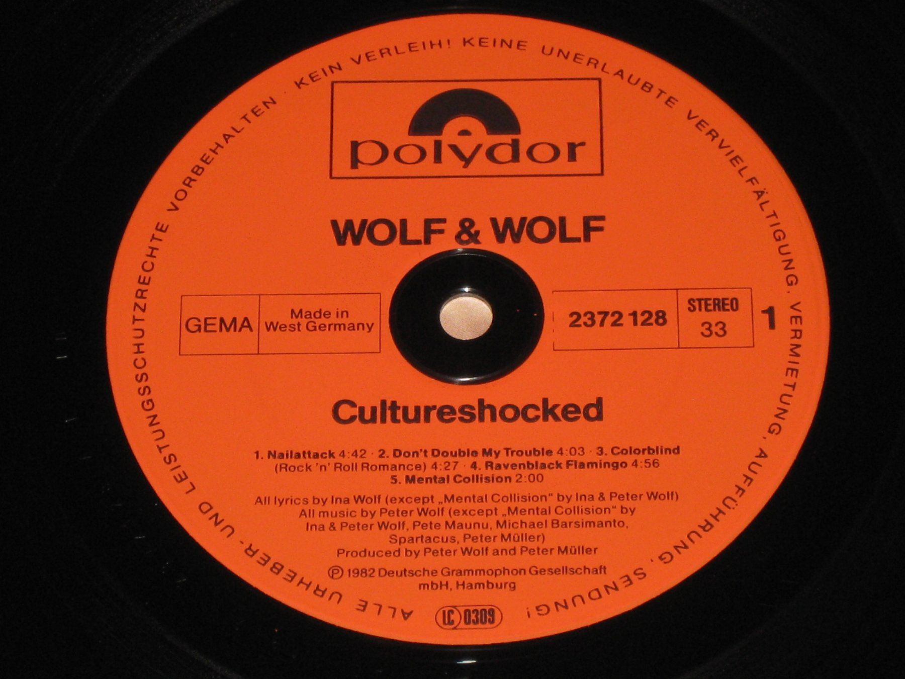 Schallplatten: LP - WOLF & WOLF - CULTURESHOCKED – Gebraucht aus Steckborn von Quo7 1