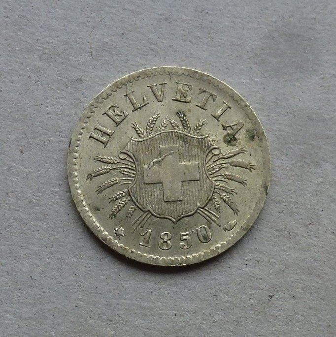 Tutti le monete: ++ 5 Rappen 1850 BB, gute Erhaltung – Usato da Walkringen venduto da Casablanca777
