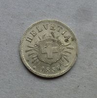 ++ 5 Rappen 1850 BB, gute Erhaltung