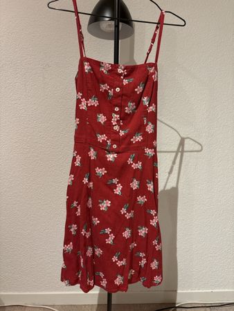 Süsses Sommerkleid M Rot/Blumenprint von Hollister