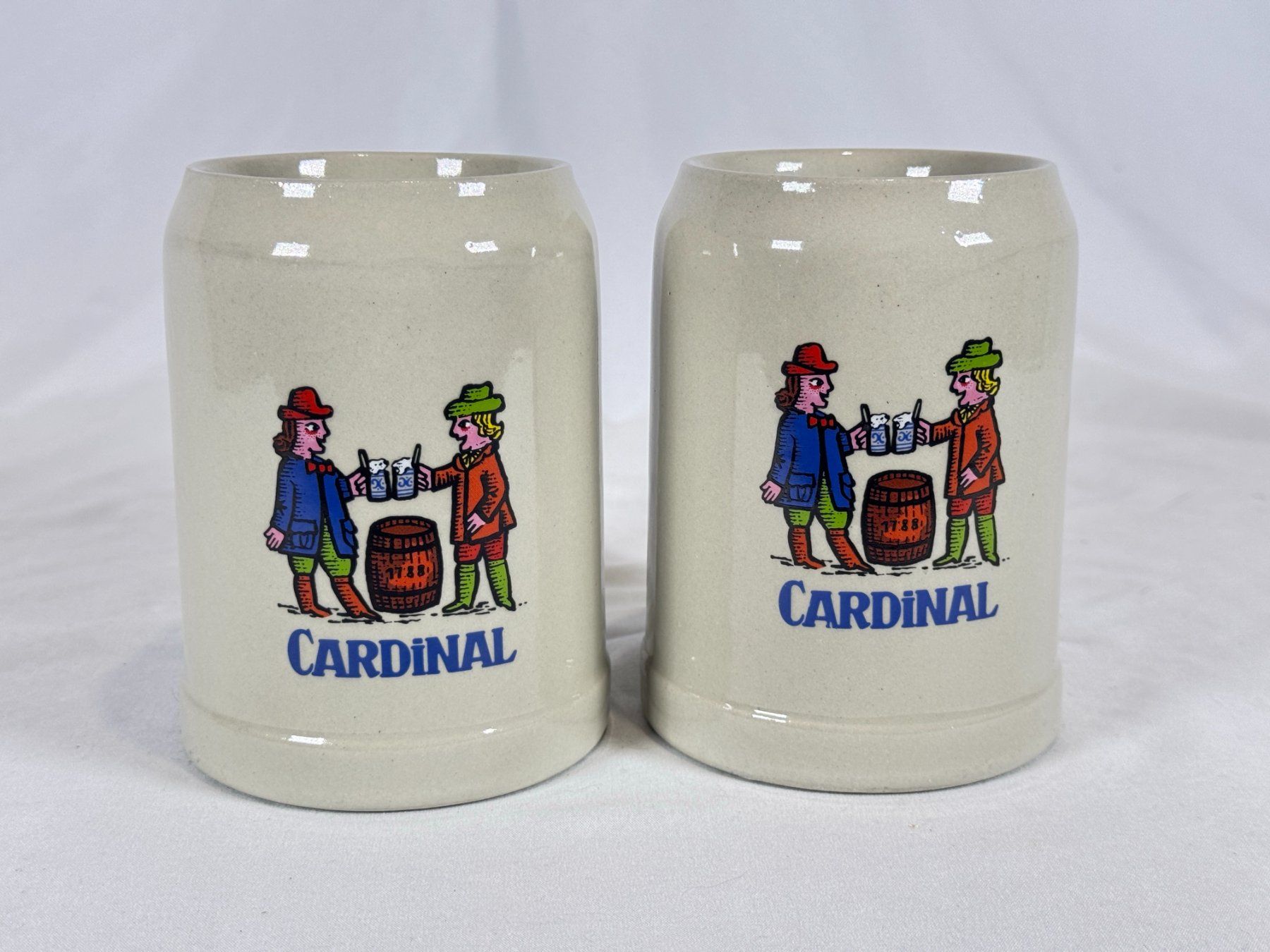 Cardinal Verres: 2 Chopes Cardinal vintage – Grès Rastal (W. Germany) – D'occasion à Tramelan par lolopat