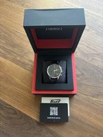Tissot Chronograph Herrenuhr schwarz Lederband neuwertig