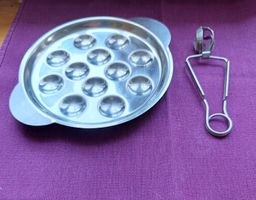 Schneckenschale und Zange 6 Stück Edelstahl