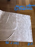 2 x Tissu jersey beige, 40x140 cm, aussi chemin de table