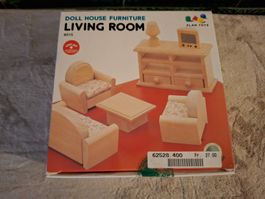 Plan Toys Puppenmöbel Wohnzimmer, Holz, 7-teilig, neu