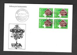 CH FDC Viererblock 1981