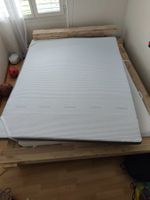 Bettgestell Holz mit Lattenrost, Matratze, Topper 160x200cm