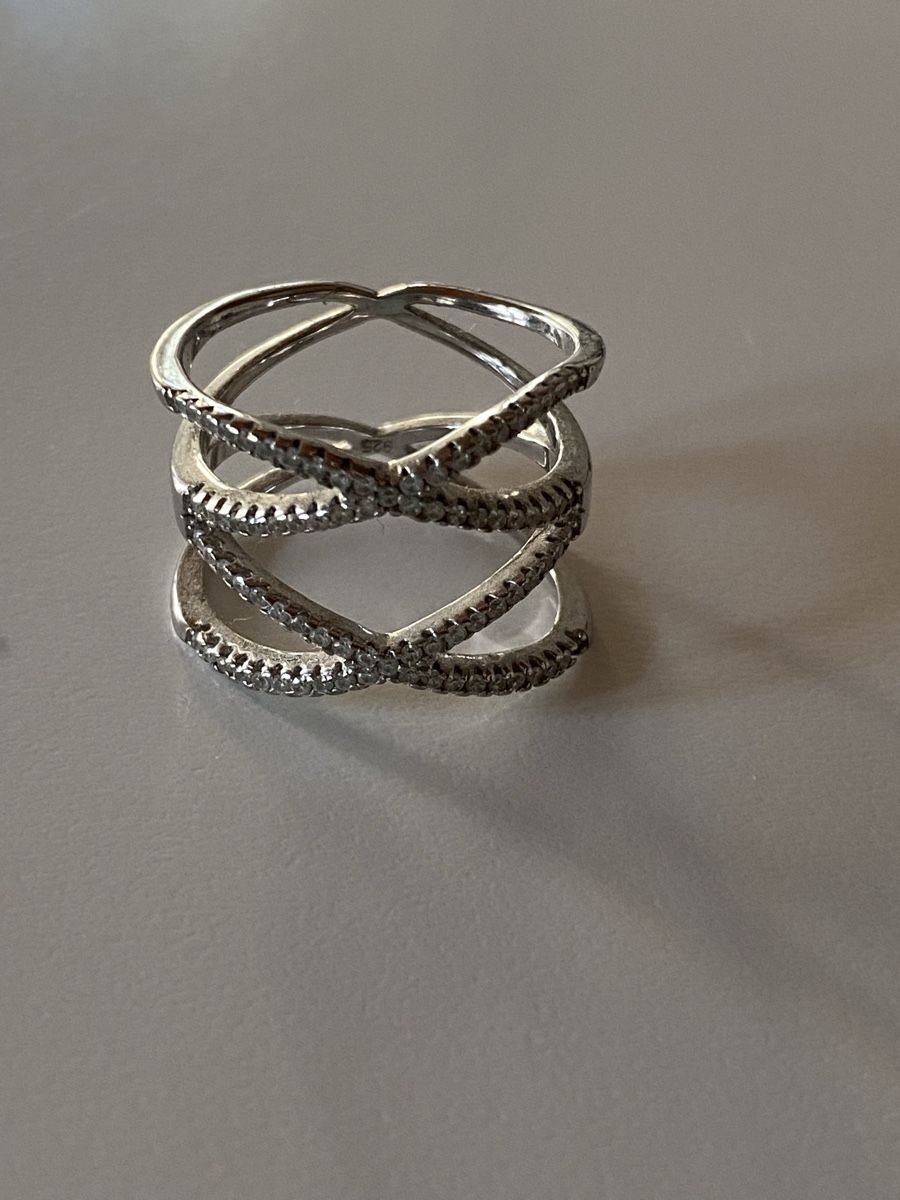 Anelli: Fingerring versilbert mit Zirkonia neu – Nuovo (secondo la descrizione) da Brugg AG venduto da Honeybee6