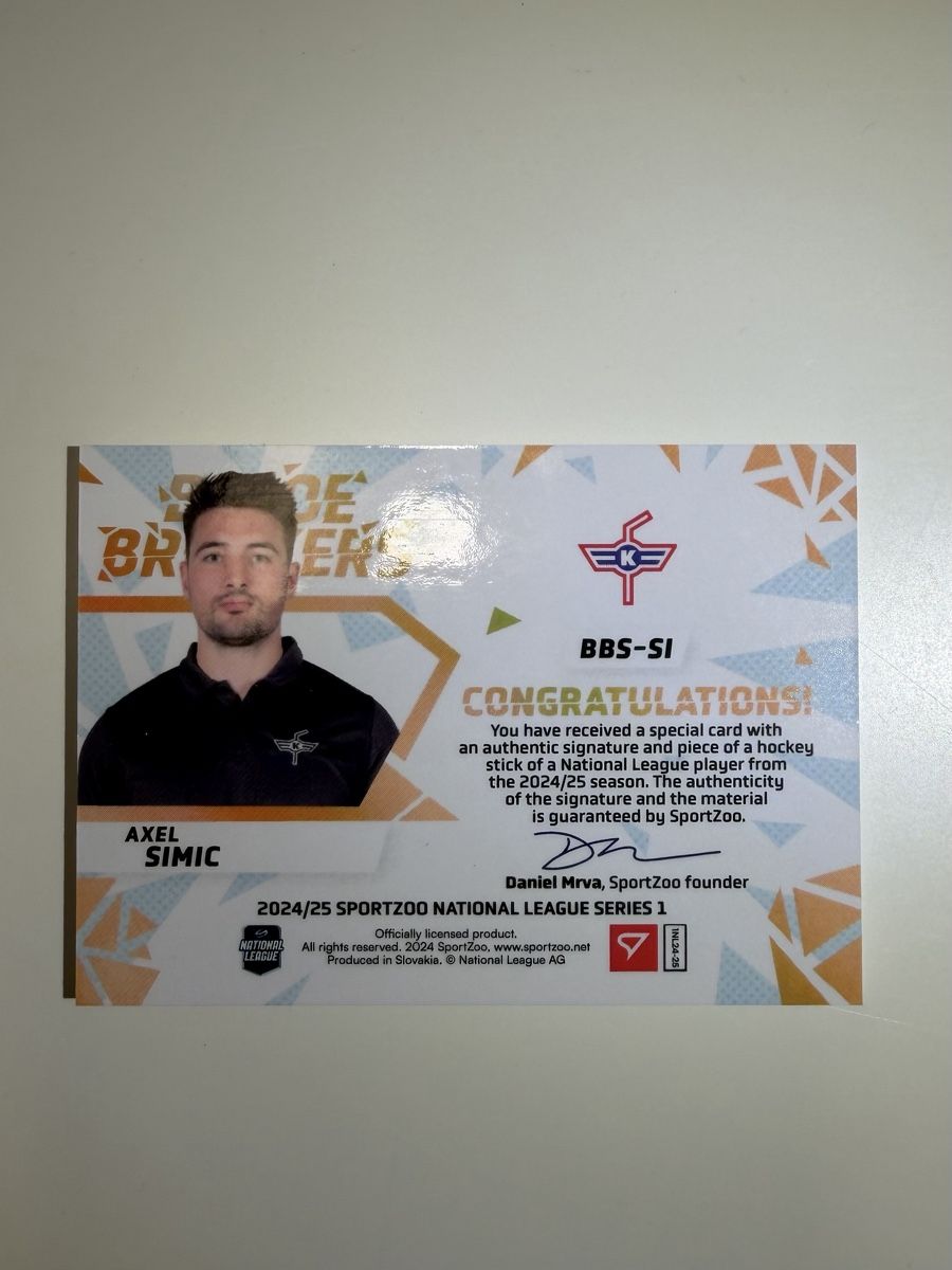 Sportzoo Carte collezionabili: Axel Simic - Blade Breakers 2024/2025 - 06/10 – Nuovo (secondo la descrizione) da Wahlen b. Laufen venduto da mber96 1
