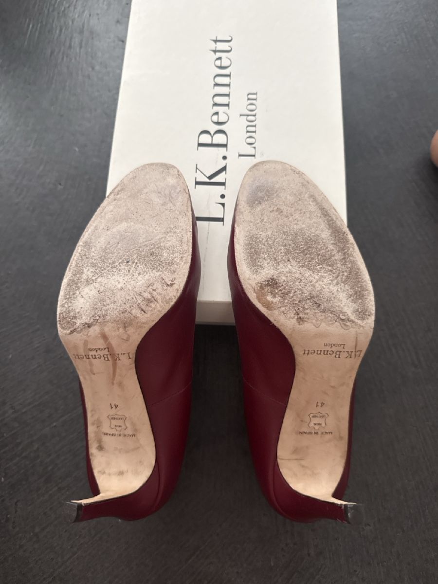 Scarpe da donna: L.K. Bennett Heels Burgundy Leather Size 41 – Usato da Basel venduto da zestrila 2