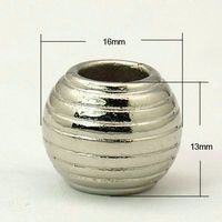 Acrylperlen Oval Platin 10Stück / Ausverkauf