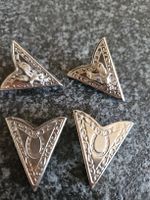 Vintage Hemdkragen-Clips, Silberfarben, 2 Paar.,Kragenecken