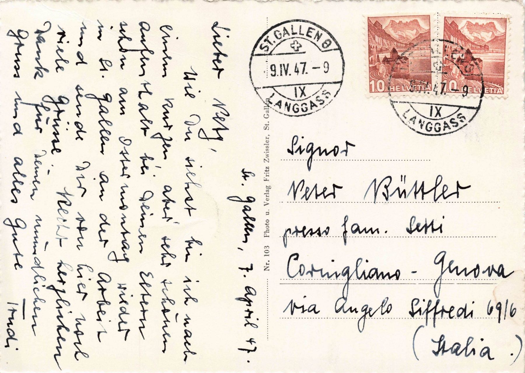 Cartes postales: St. Gallen G – D'occasion à Biasca par Blenio71 1