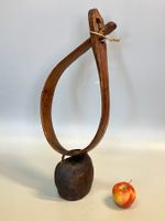 Antike Tessiner Treichel mit Holzreifen Weidetreichel