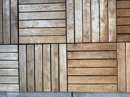 Holzplatten Fliesen für Balkon Akazien Braun 14m2 Klick