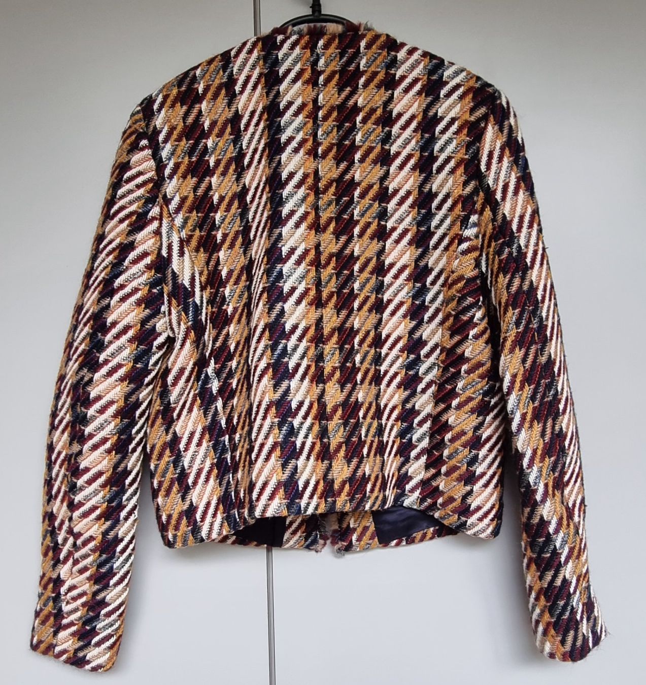Sandro Jacken: Sandro Paris Blazer / kurze Jacke Houndstooth Tweed Gr. 36 – Neu (gemäss Beschreibung) aus Münchenstein von kittybox 1