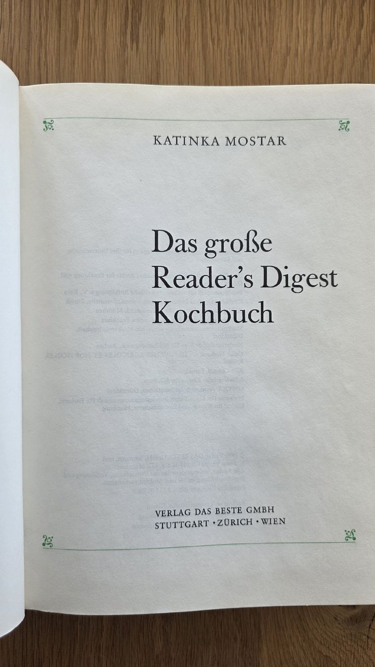 Libri: Das grosse Reader’s Digest Kochbuch – Usato da Lohn-Ammannsegg venduto da Therealgodfather 3