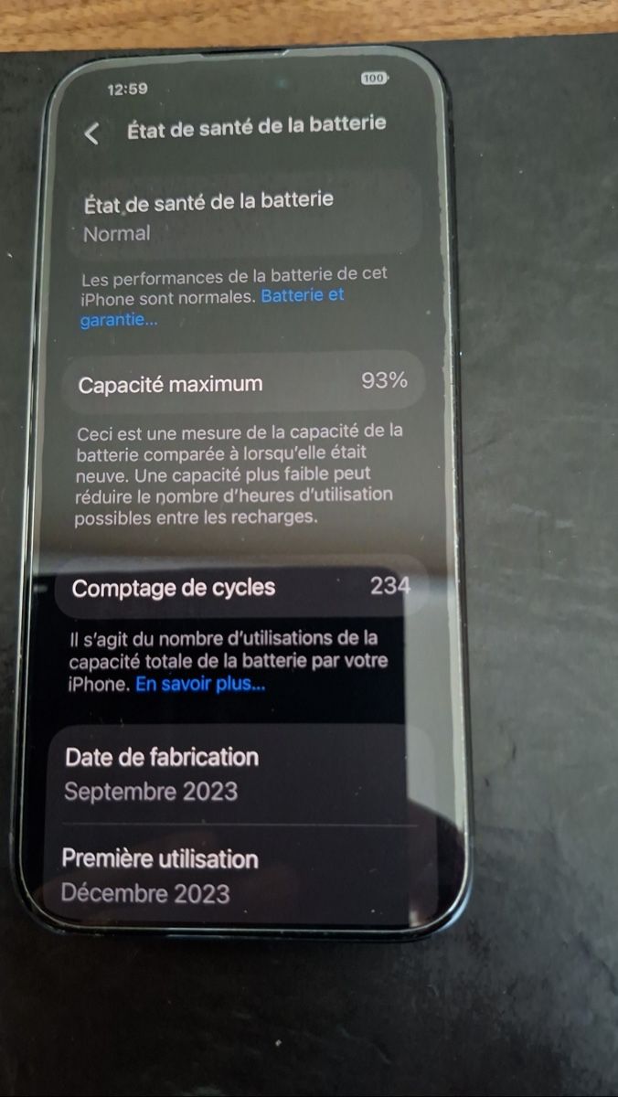Apple Telefoni cellulari / Smartphones: iPhone 15 Plus, Noir, 93% batterie, 128GB – Usato da Sion venduto da papette 4