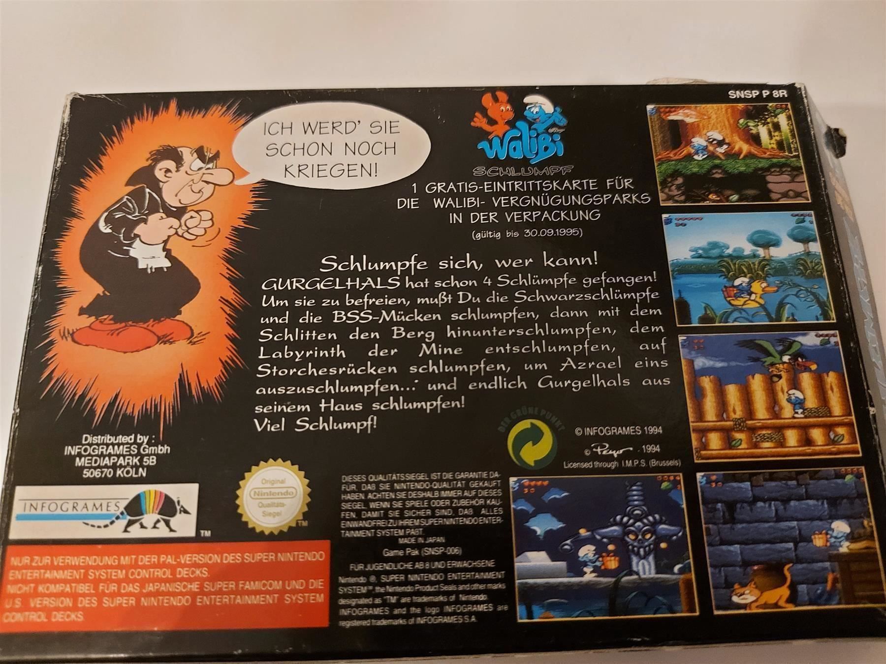 Giochi: Die Schlümpfe Super Nintendo SNES OVP – Usato da Aarau venduto da Kaesekuchen2000 5