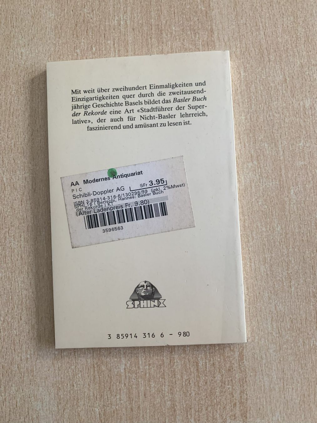 Livres: Basler Buch der Rekorde – D'occasion à Reinach BL par Grolifcb 1