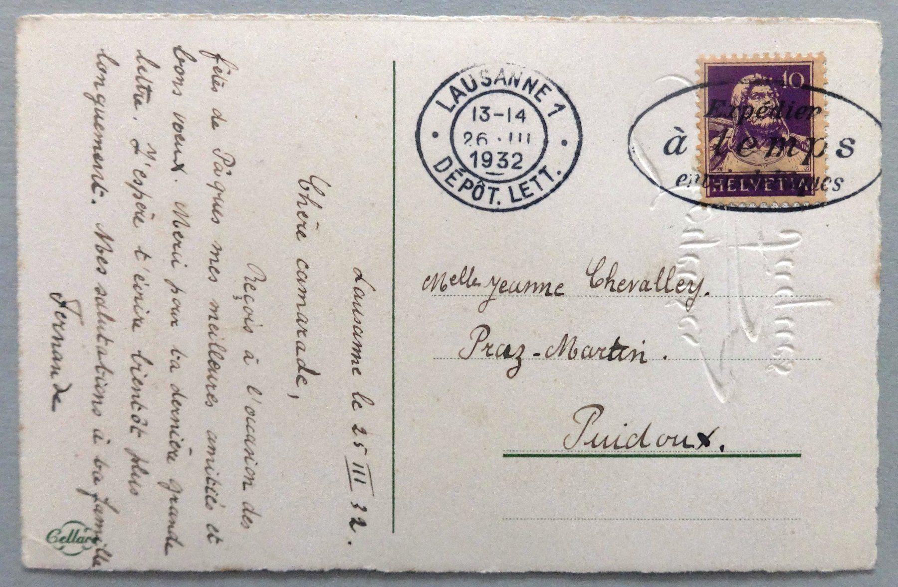 Cartoline postali: Joyeuses Pâques – Usato da Fétigny venduto da Billy2miny 1