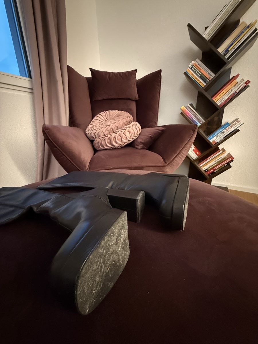 Steve Madden Damenschuhe: Steve Madden, Stiefel schwarz, Leder – Gebraucht aus Luzern von ver_v78d 4