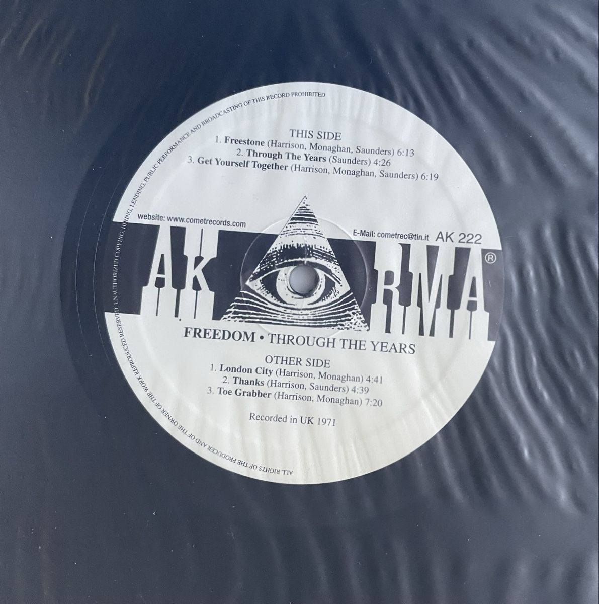 Dischi in vinile: Freedom - AKARMA - Vinyl LP - through the years  – Usato da Olten venduto da Bluespapst 2