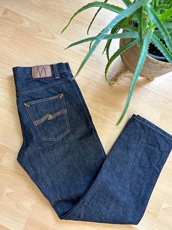 Nudie Jeans Gritty Jackson Dry Ruby Selvage, W33, L32