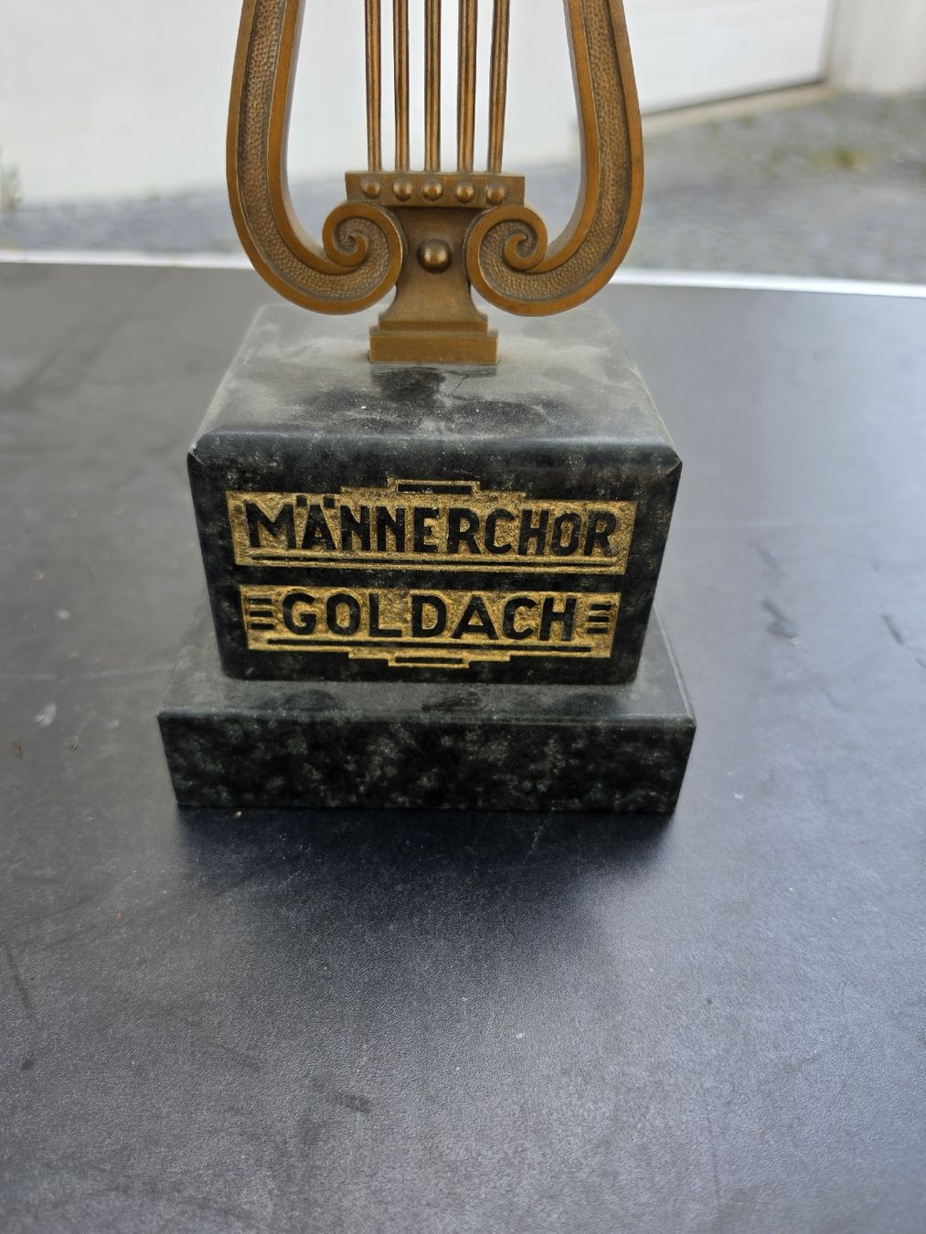 Sonstiges zum Sammeln & Seltenes: Trophäe Männerchor Goldach Harmonie und Leben Messing – Gebraucht aus Mettlen von elios0888 5