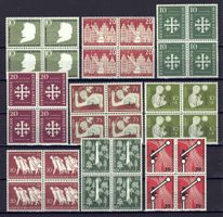 BRD 1955/1956, Sammlung 4er-Blocks, postfr**