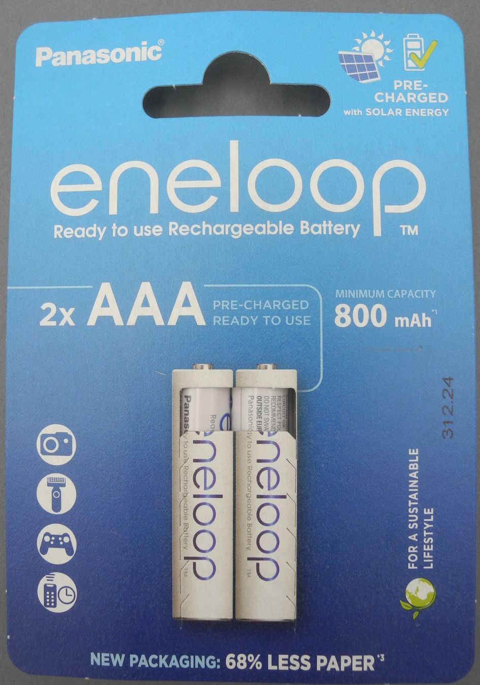 Panasonic Batterie: Panasonic Eneloop  AAA min. 800mAh – Nuovo e nell'imballaggio originale da Kottwil venduto da Crazyrolf
