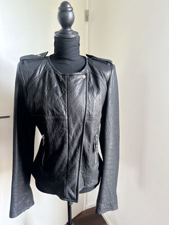 Isabel Marant lambskin biker jacket - black
