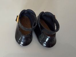 1 Paar Puppenschuhe, Lackschuhe für mini Puppe, Sohle 3,6 cm