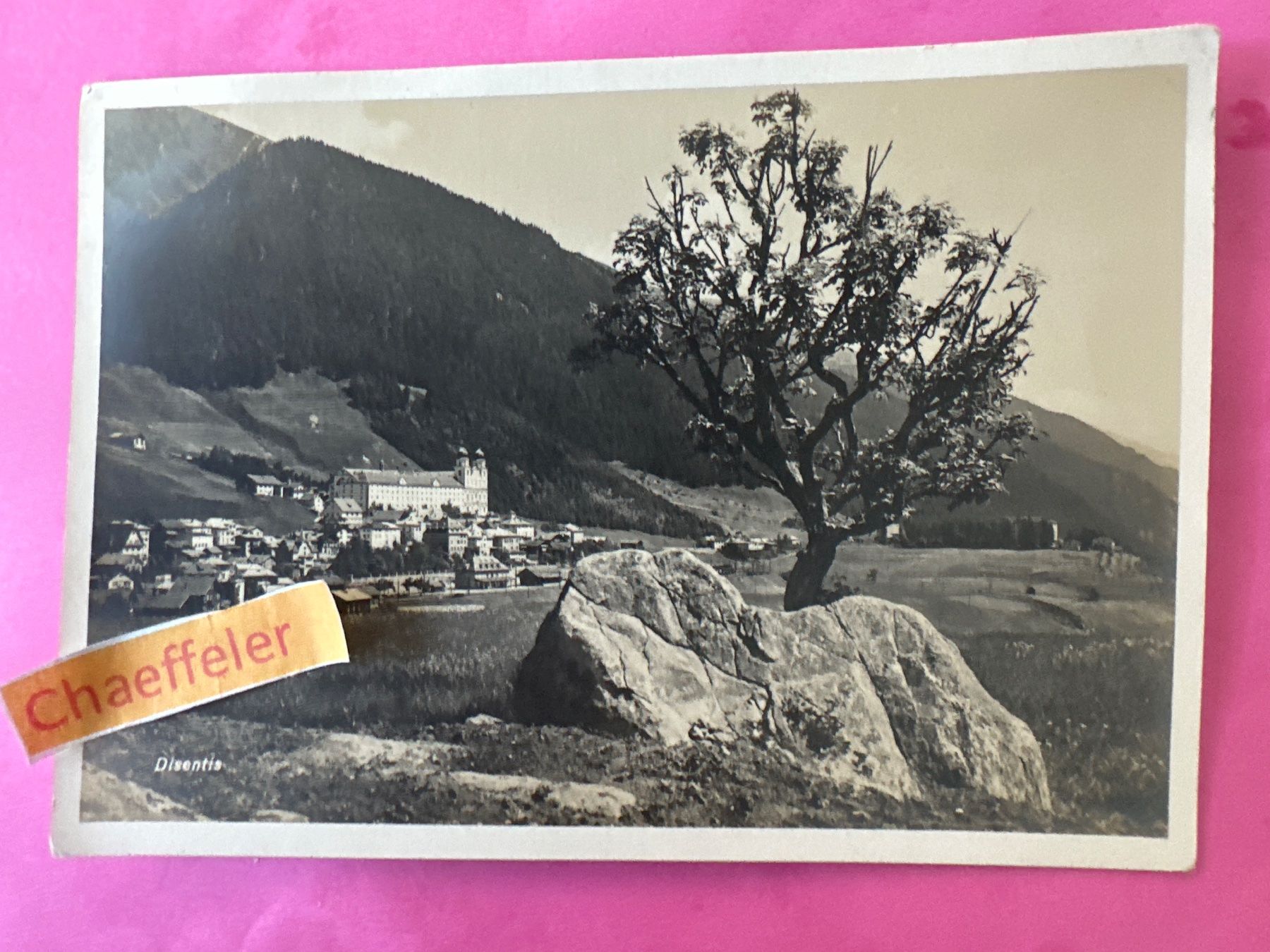 Cartoline postali: 1927 Disentis – Usato da Zürich venduto da Chaeffeler