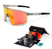 BLIZ Sportbrille Full-Set – Grau-Transparent & Orange – Ink