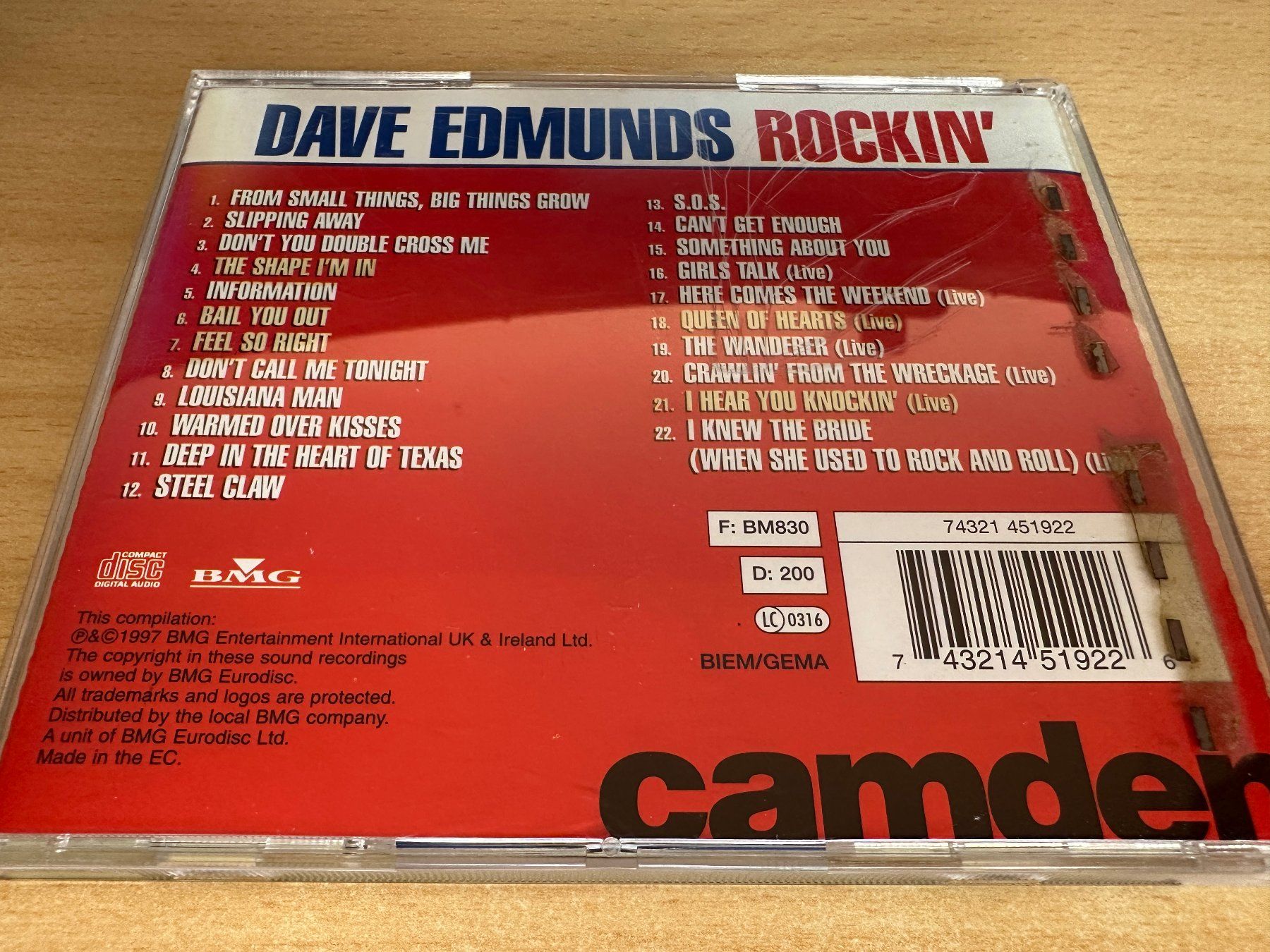 CD: Dave Edmunds – Rockin' – Usato da Rikon im Tösstal venduto da Alpenmutz 1