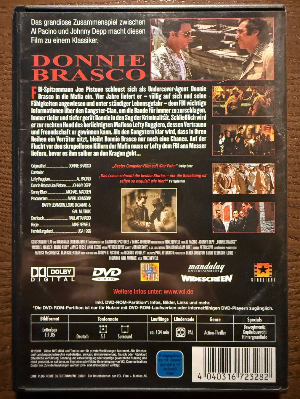 Tutti i DVDs: Donnie Brasco – Usato da Zürich venduto da FilmFreunde 1