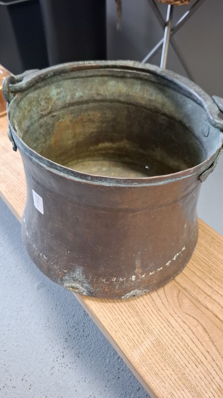 Töpfe: Kupfertopf mit Griffen, alt, mit Patina – Gebraucht aus Merenschwand von Stim04
