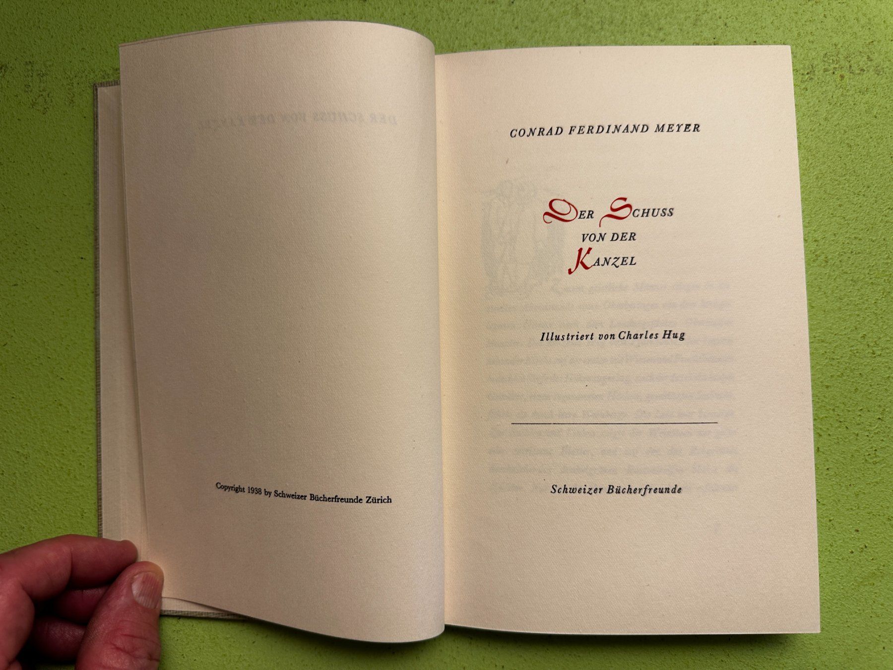Libri: Conrad Ferdinand Meyer: Der Schuss von der Kanzel – Usato da Zürich venduto da allp 1
