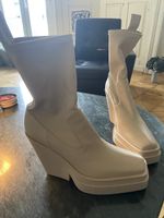 Gia Borghini Plateau Ankles, Crème, Gr.40, vegan Leder, neu